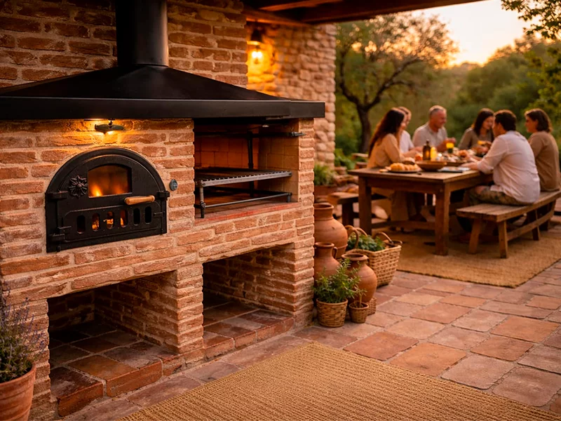CONJUNTO MODULO DE HORNO Y BARBACOA EN ROMANICO MUDEJAR