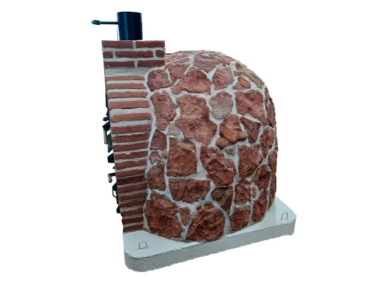 HORNO CON H. EMB. LADRILLO MUDEJAR ACAB. PIEDRA ROJA HISPANA