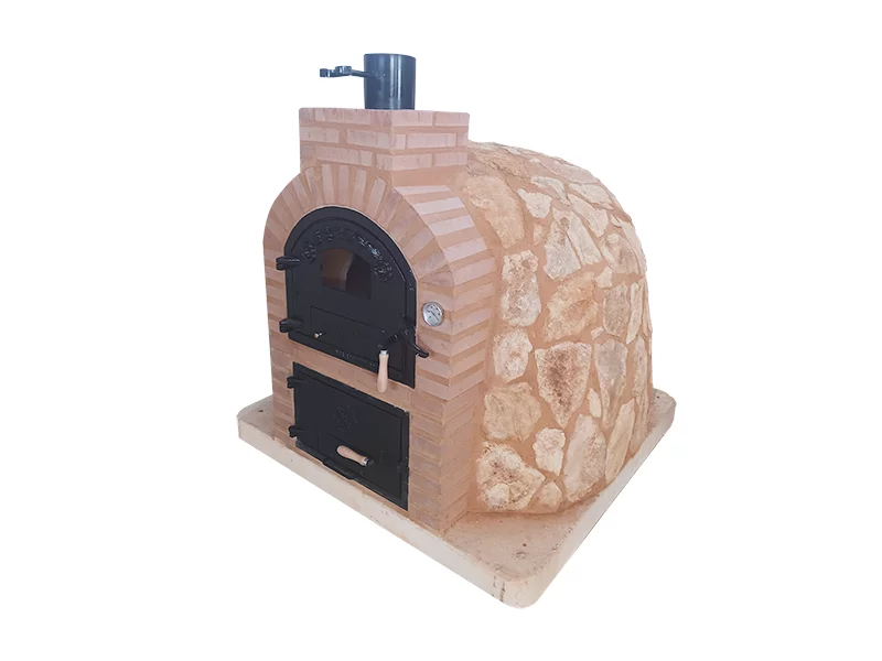 HORNO CON H. EMB. LADRILLO RUSTICO ACAB. PIEDRA MEDITERRANEA