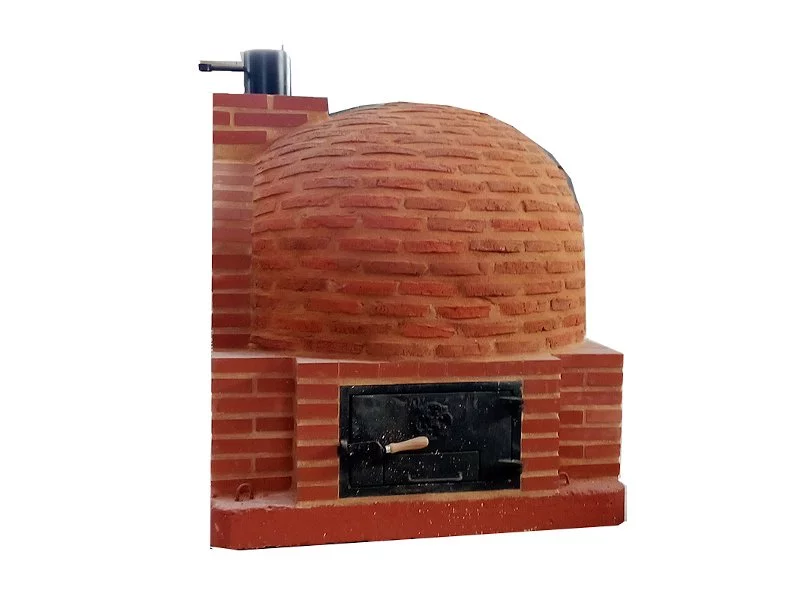 HORNO CON HORNILLA CUADRADA CARGA LATERAL EMBOCADURA LADRILLO MUDEJAR ACABADO EN LADRILLO MUDEJAR