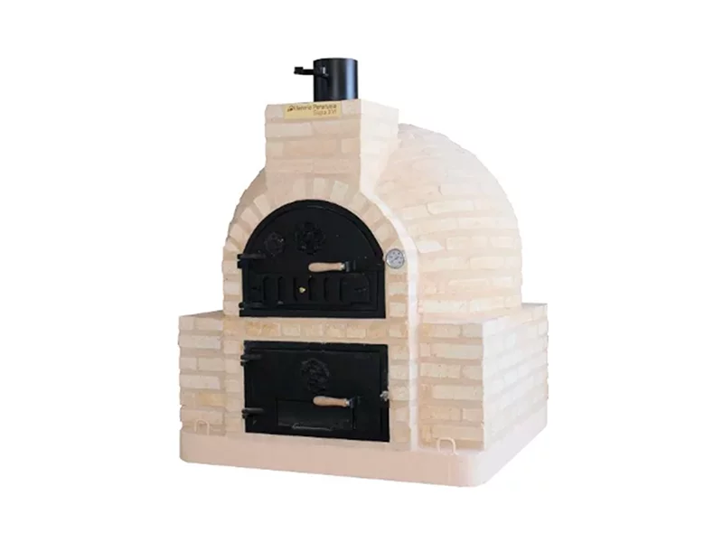 HORNO CON HORNILLA CUADRADA EMBOCADURA LADRILLO RUSTICO P. ACABADO EN LADRILLO RUSTICO P.