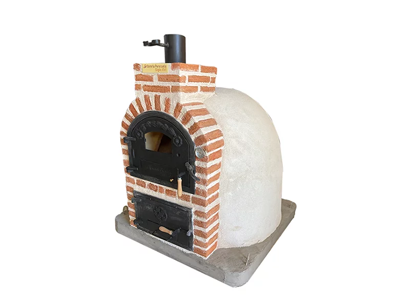 HORNO CON HORNILLA EMBOCADURA LADRILLO MUDEJAR ACABADO EN BLANCO