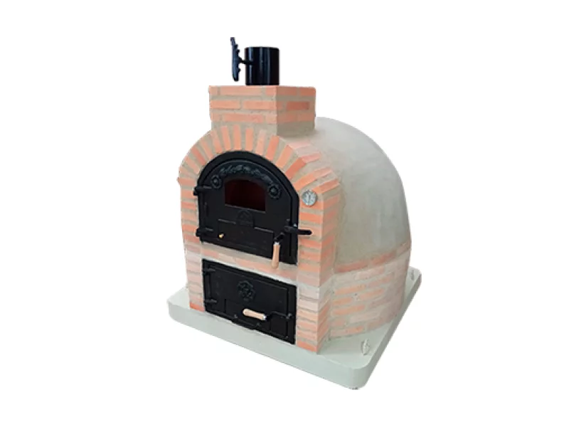 HORNO CON HORNILLA EMBOCADURA LADRILLO RUST. PERERUELA ACABAD0 EN BLANCO