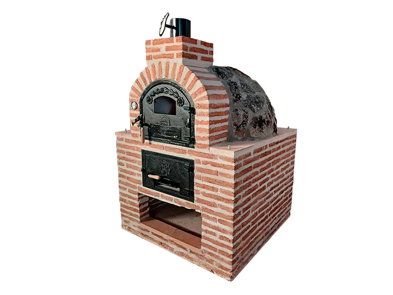 HORNO CON HORNILLA Y MESA INT. CUADRADA LADRILLO MUDEJAR Y PIEDRA GRANITO