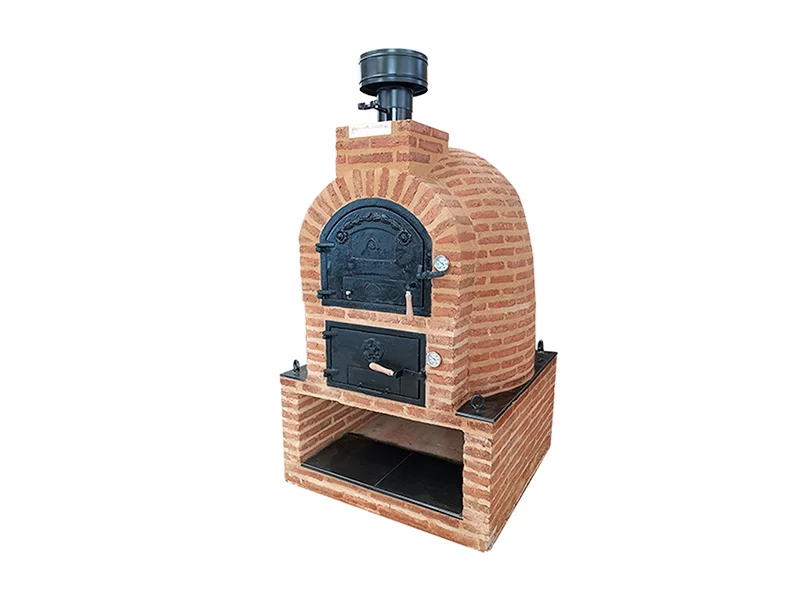 HORNO CON MESA CUADRADA ACABADA EN LADRILLO MUDEJAR