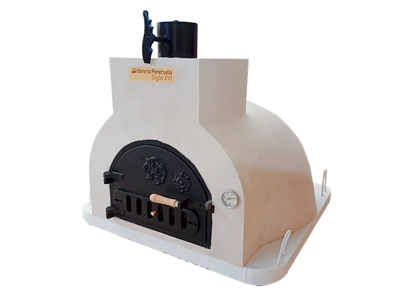 HORNO DE LEÑA EMBOCADURA ACABADO LISO ACABADO EN BLANCO LISO