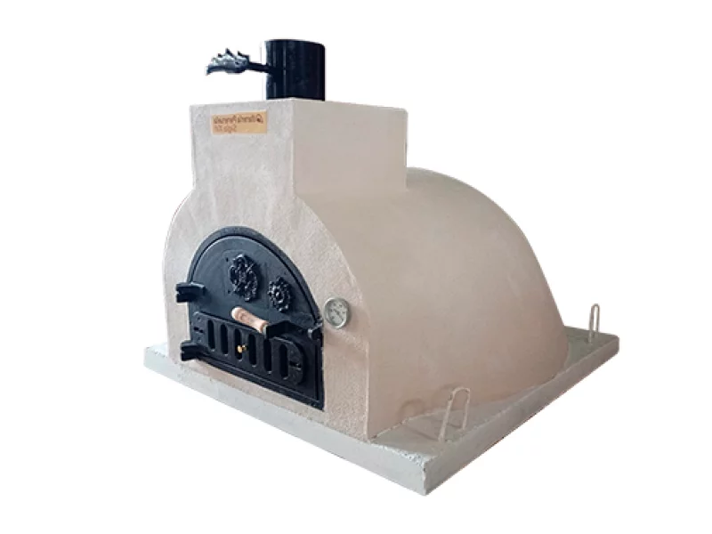 HORNO DE LEÑA EMBOCADURA BLANCO LISO ACABADO EN BLANCO LISO