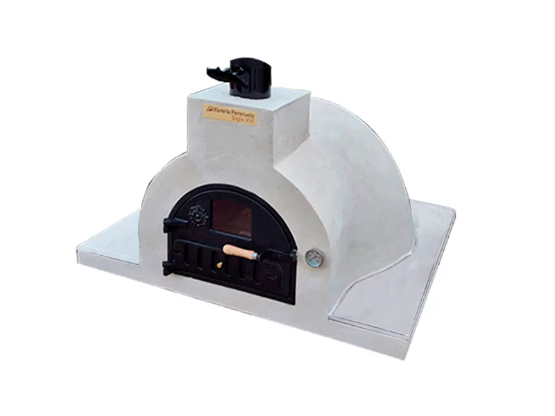 HORNO DE LEÑA EMBOCADURA BLANCO LISO ACABADO EN BLANCO LISO
