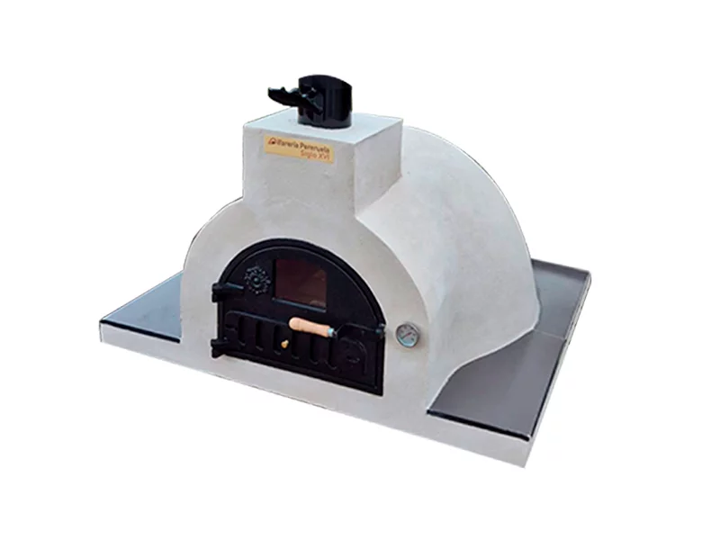 HORNO DE LEÑA EMBOCADURA BLANCO LISO ACABADO EN BLANCO LISO