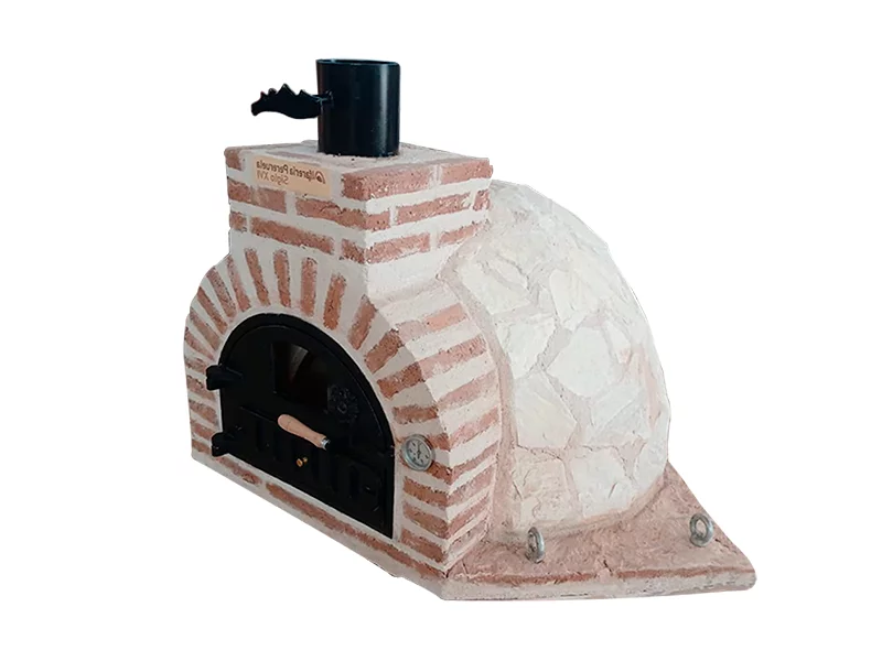 HORNO DE LEÑA EMBOCADURA LADRILLO MUDEJAR ACABADO EN PIEDRA BLANCA NACAR