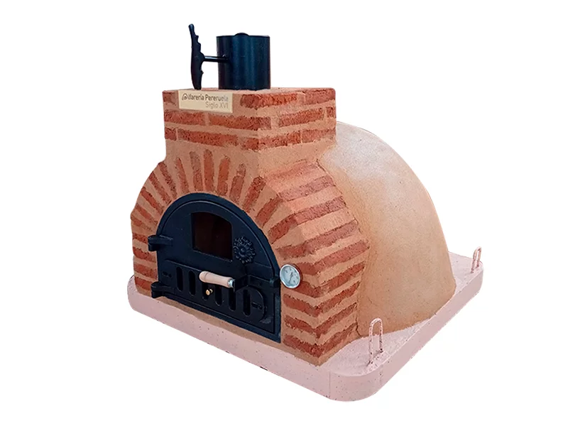 HORNO DE LEÑA EMBOCADURA LADRILLO MUDEJAR ACABADO EN TERRACOTA FROTASADO