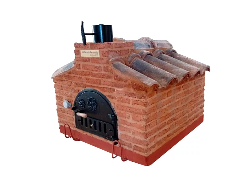 HORNO DE LEÑA TIPO CASETA ACABADO EN LADRILLO MUDEJAR