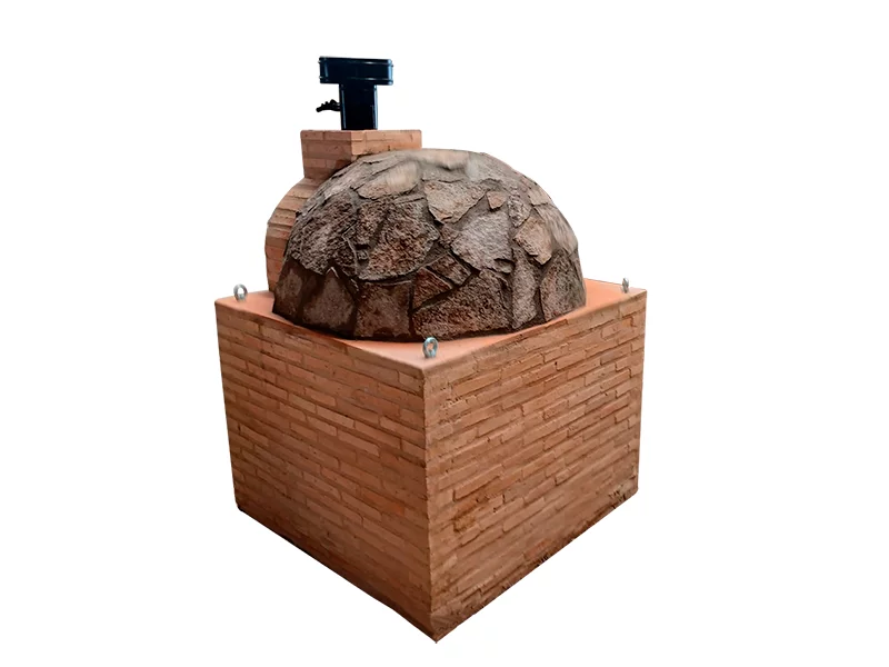 HORNO Y MESA INT. CUADRADA LADRILLO RUSTICO PERERUELA Y PIEDRA GRANITO LIMPIA