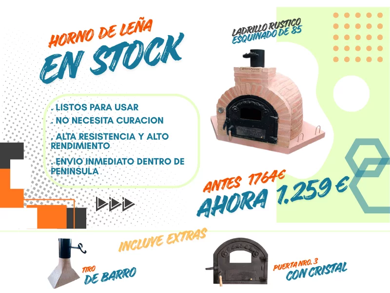 HORNOS DE LEÑA ESQUINADO EN STOCK