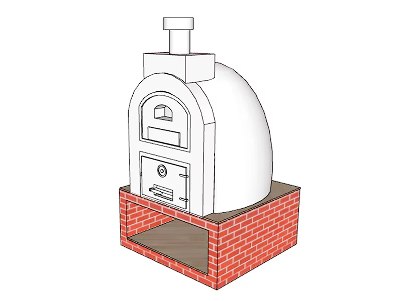 MESA INTEGRADA PARA HORNO CON HORNILLA