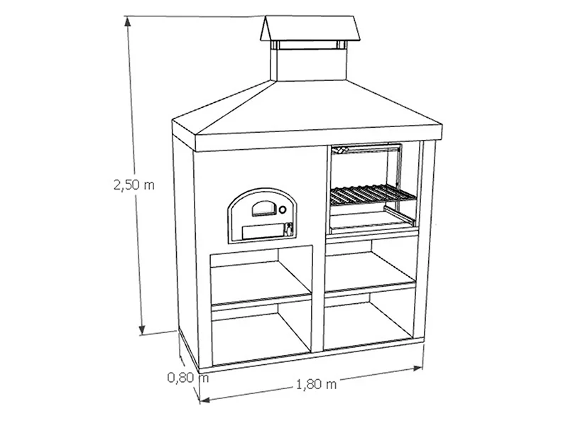 MODULO DE BARBACOA CON HORNO