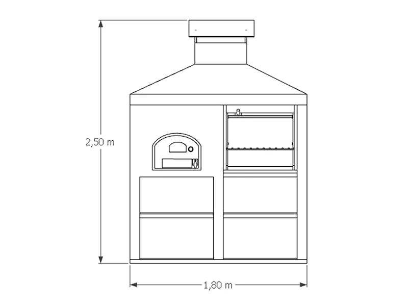 MODULO DE BARBACOA CON HORNO