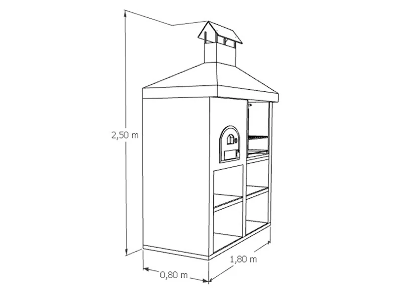 MODULO DE BARBACOA CON HORNO